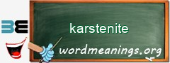 WordMeaning blackboard for karstenite